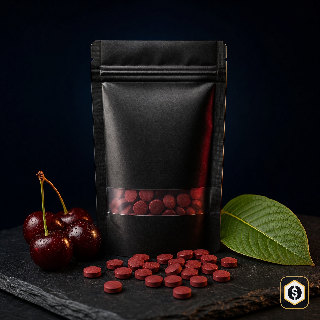 50mg 7OH cherry tablets, 25ct - Official Dollar Tabs