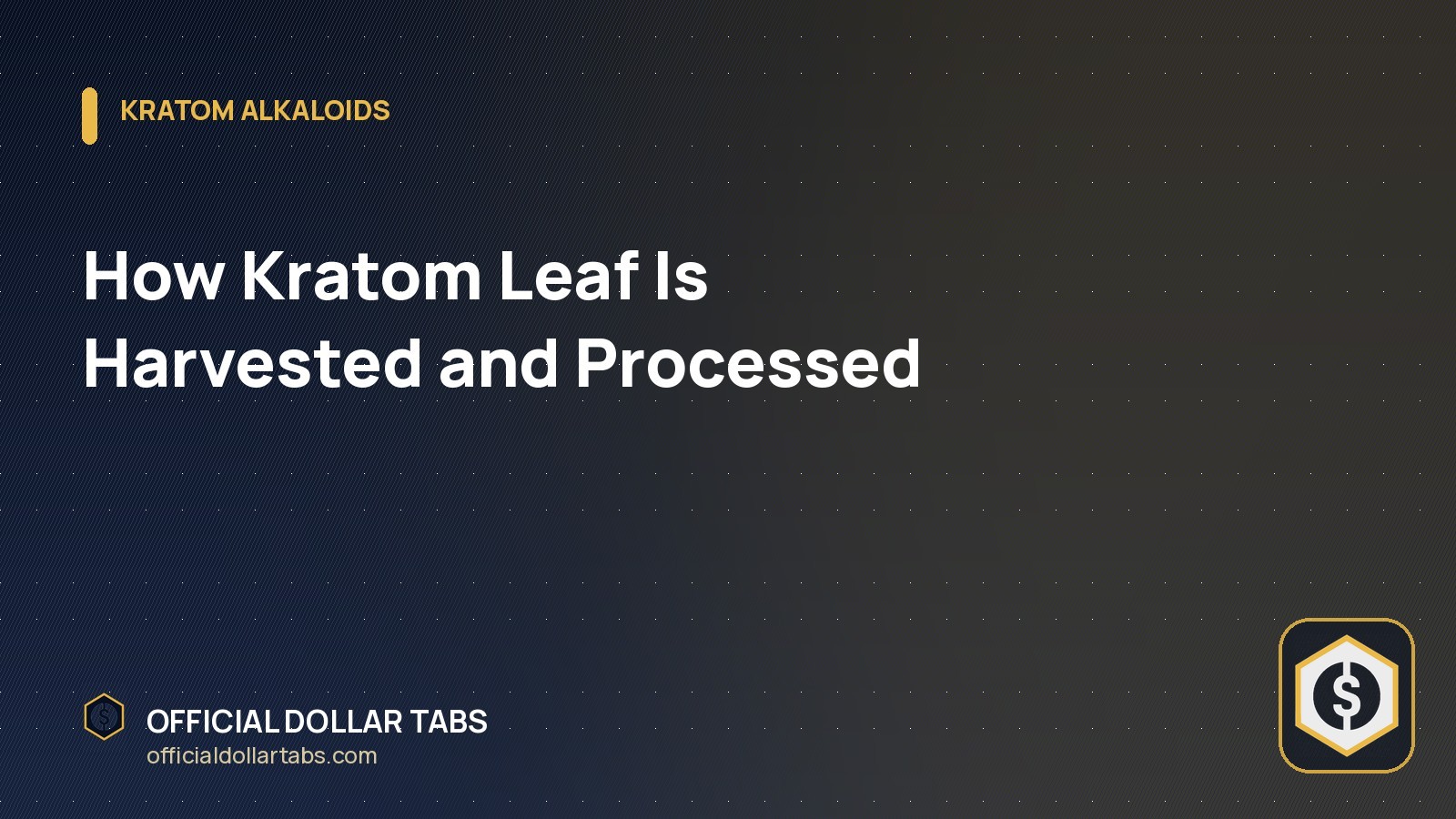 How Kratom Leaf Is Harvested and Processed